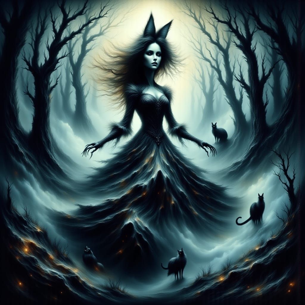 Surreal Whimsy in a Dark Wonderland: Cheshire Cat Reigns Sup...