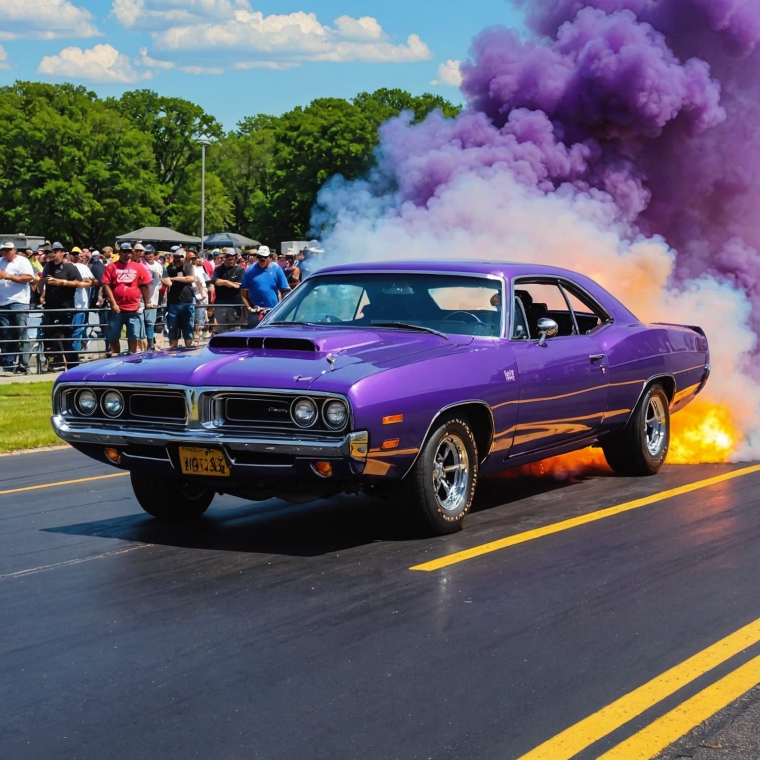 Plum Crazy Purple Mopar Burnout