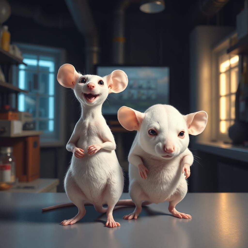 Genetically Engineered Lab Mice in Hyperrealistic Laboratory...