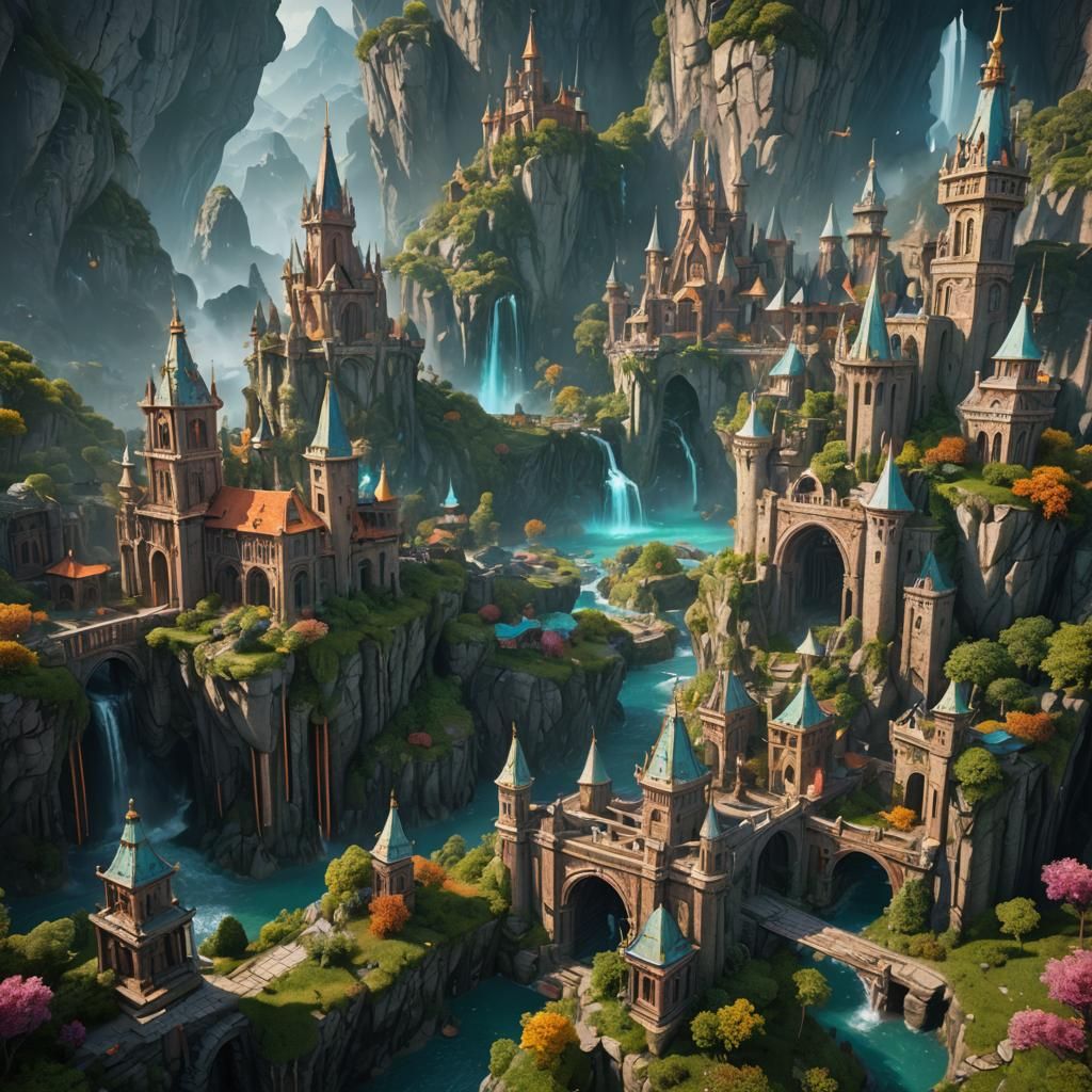 Fantastical Matte Painting in Deep Color