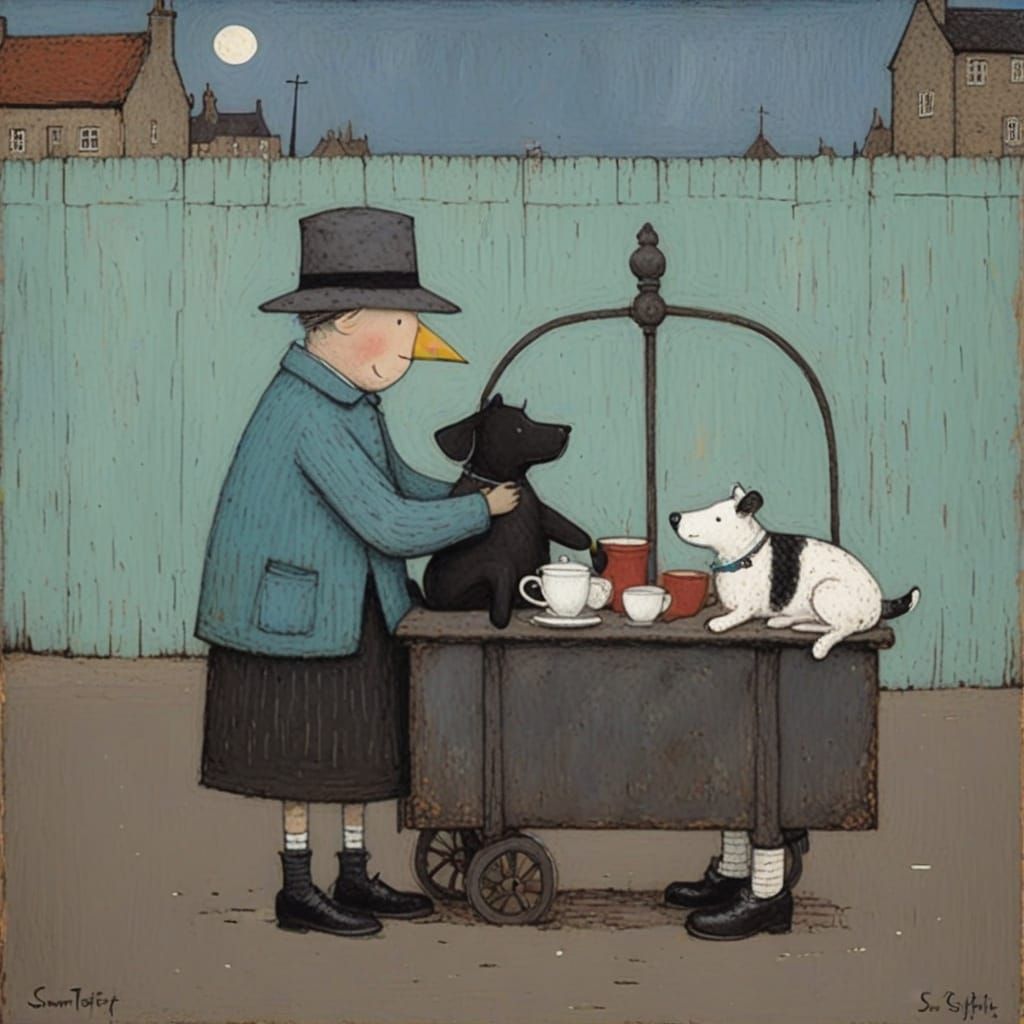 Charming Get Well Soon Scene in Sam Toft Style