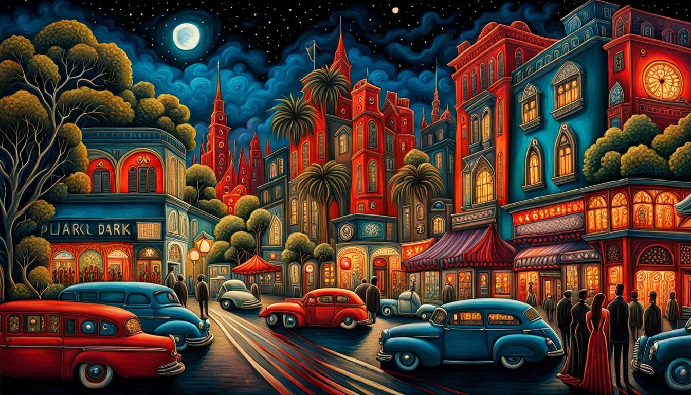 Surreal Sunset Boulevard: Edgy Life After Dark