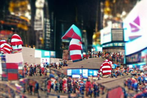 Waldo in Times Square: Low Poly Tilt-Shift