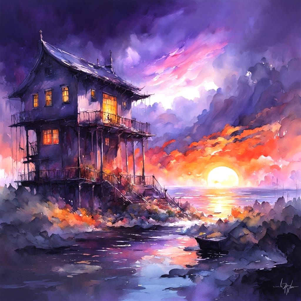 Surreal Twilight Realm Transitions from Mystery to Revelatio...