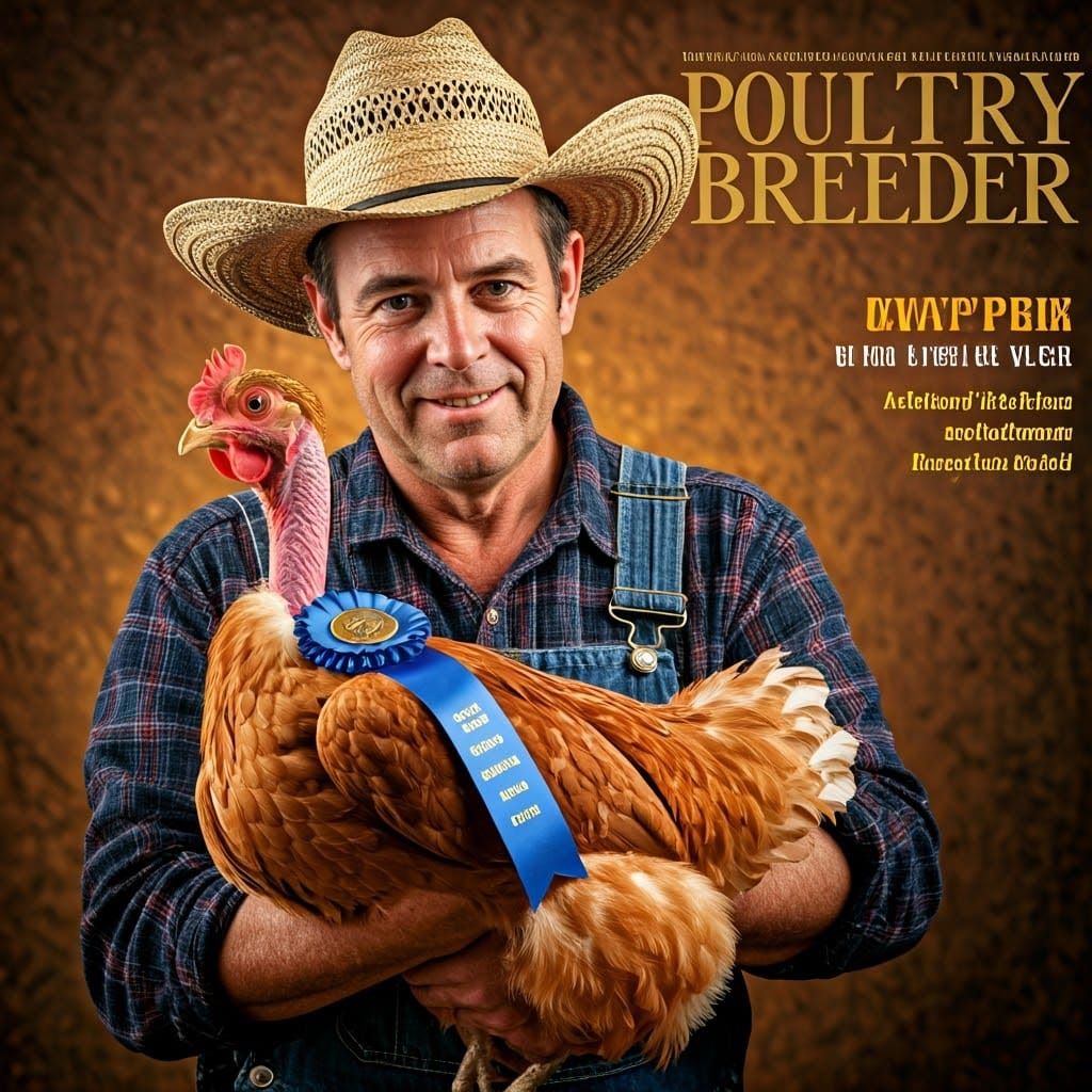 Farmer Cradles Rare, Champion Chicken with Unusual Naked-Nec...