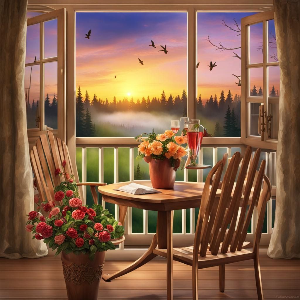 AI Image of a Pleasant Evening Greeting