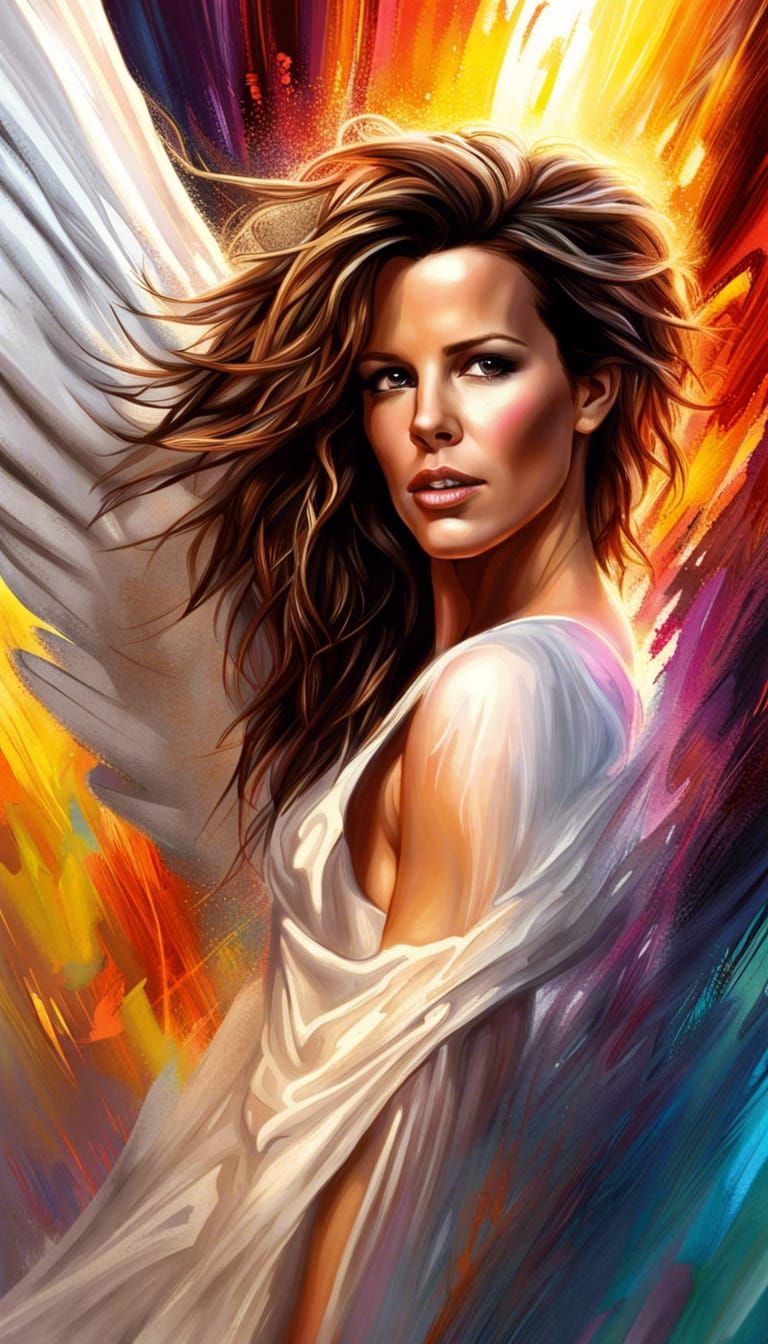 Kate Beckinsale as Heavenly Angel in Splash Art