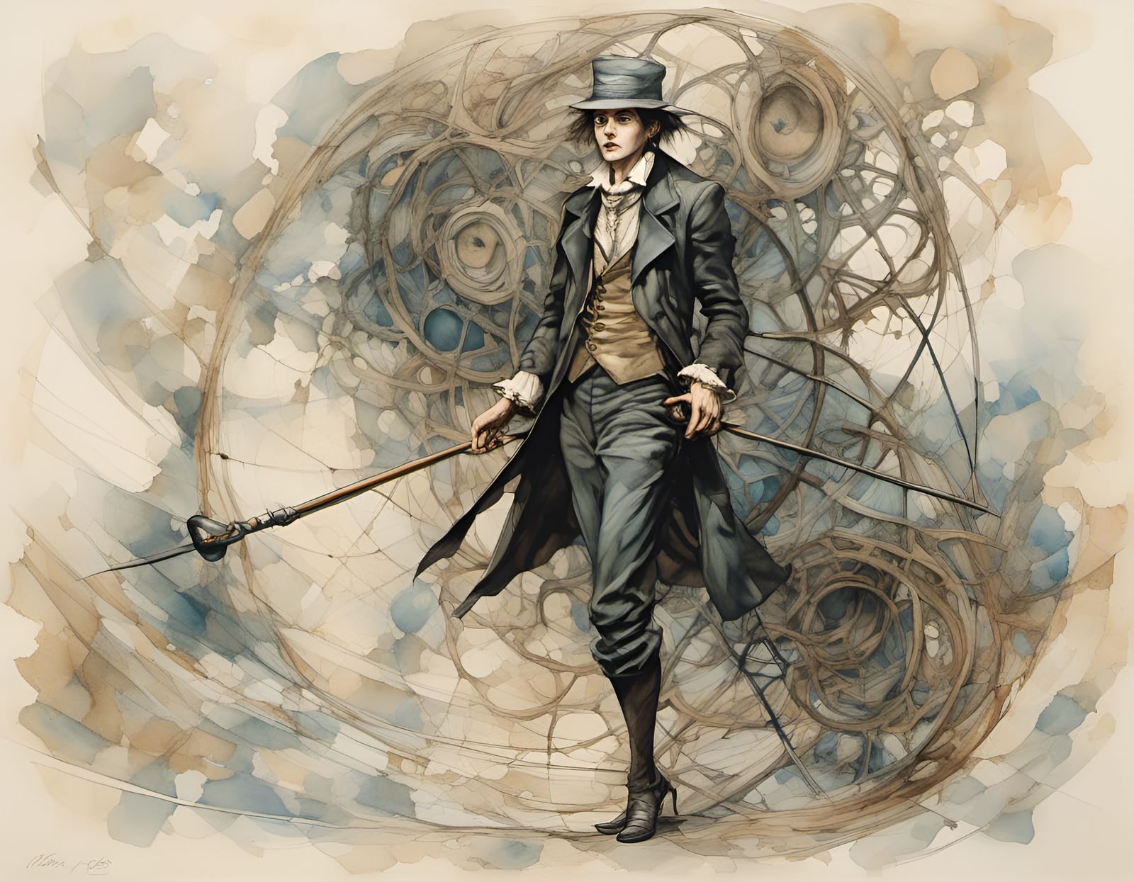 Alice in Wonderland's Mad Hatter Portrait