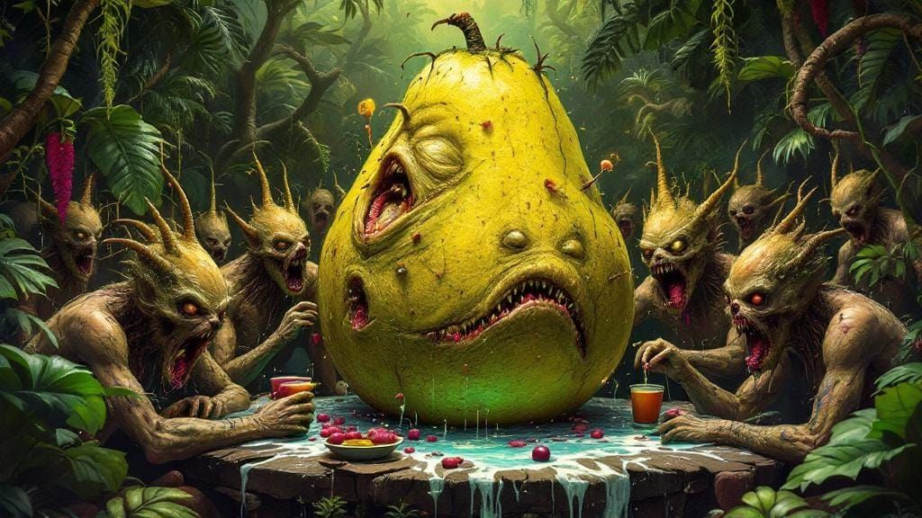 Grotesque Jungle Celebration Inspired by Francis Bacon