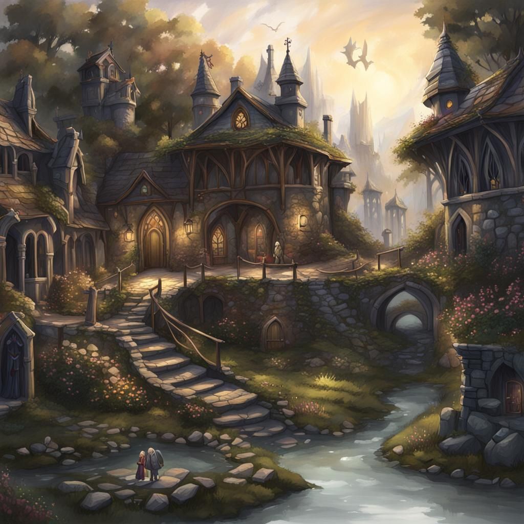 Mebbeth's Hospice: A Fantasy Concept Art