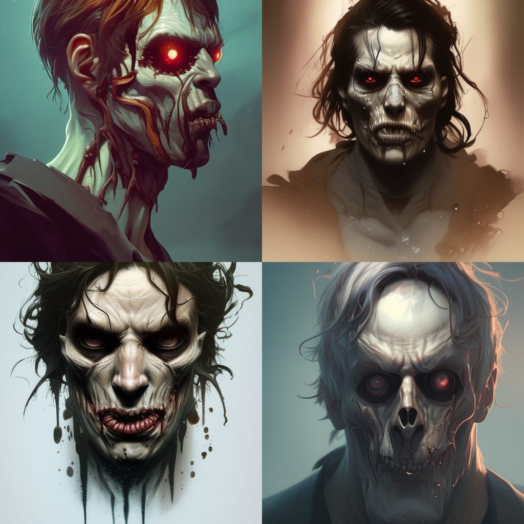 Detailed Portrait of Undead Man in Unreal Engine 5