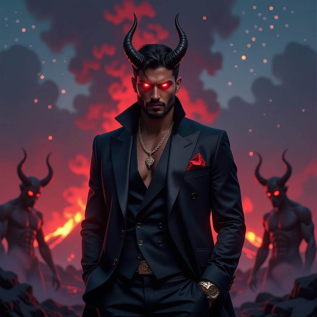 Confident Afghan Rebel Defies Darkness in Cyberpunk Hellscap...