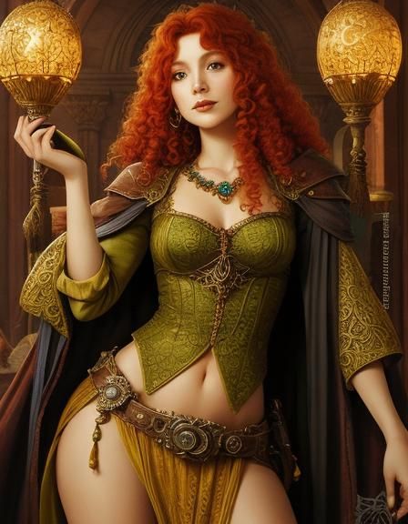 Redhead in Irradiated Castle, Cell Shading Art