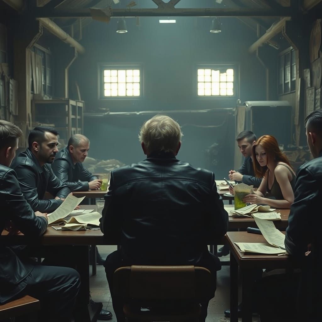 Barracks Gathering: A Cinematic Concept Art Scene