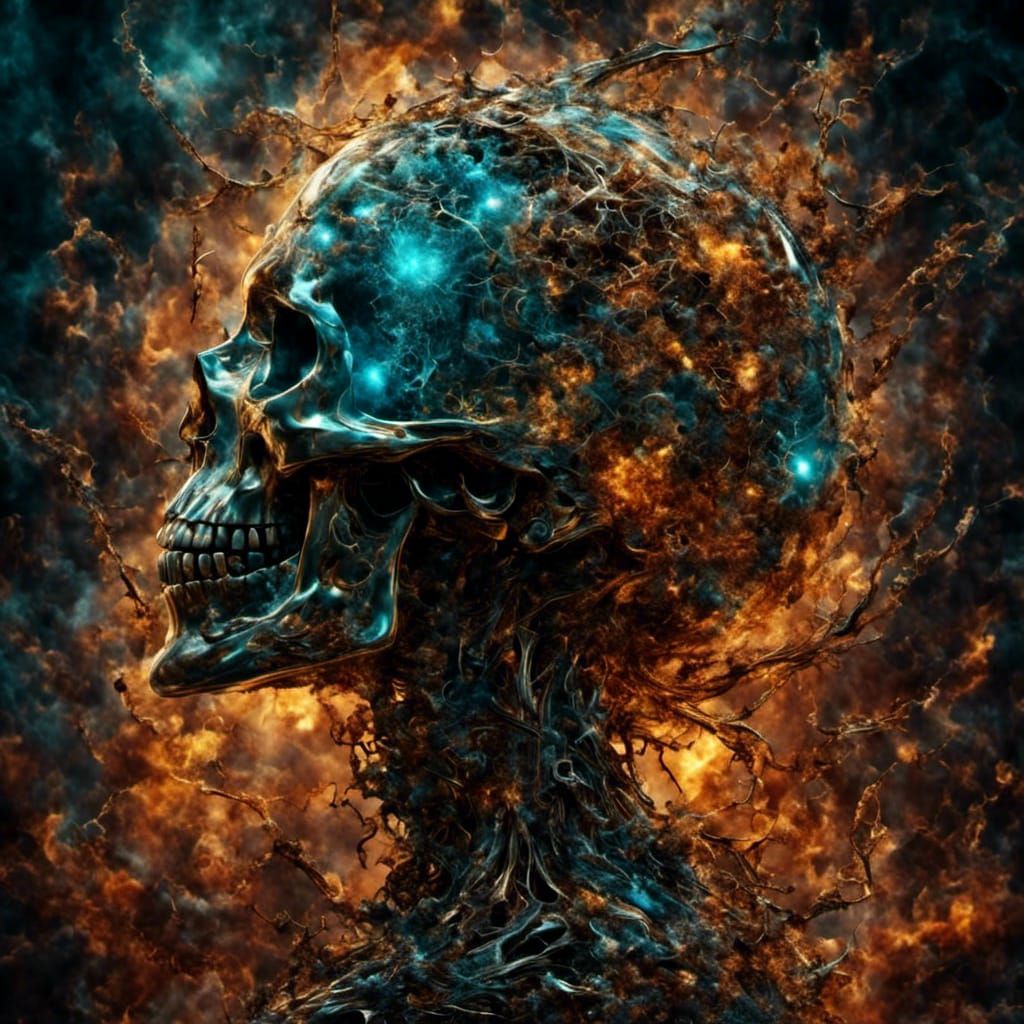 Algorithmic Archangel of Cosmic Death: Hyperreal AI Art