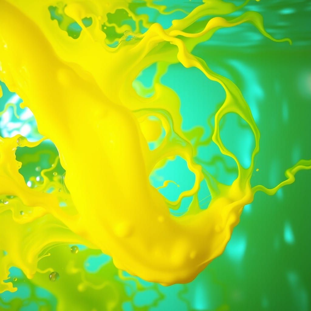 Vibrant Abstraction in Crystal Clear Water