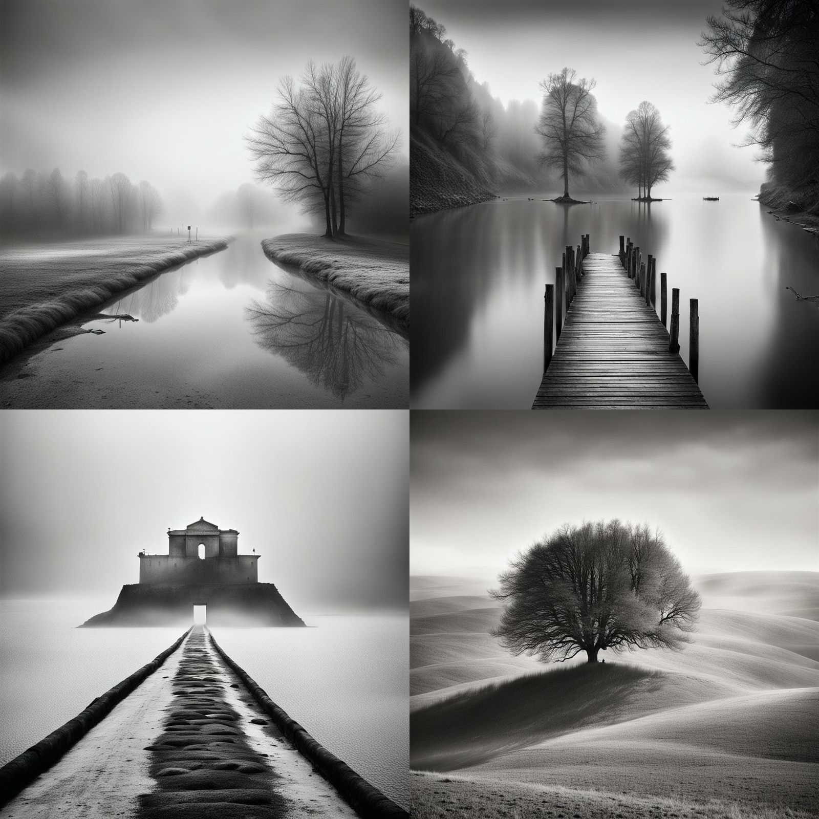 Vibrant Landscape Painting with Mountains and Lake