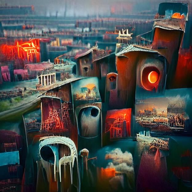 Ornate Industrial Rome: A Post-Apocalyptic Victorian Citysca...