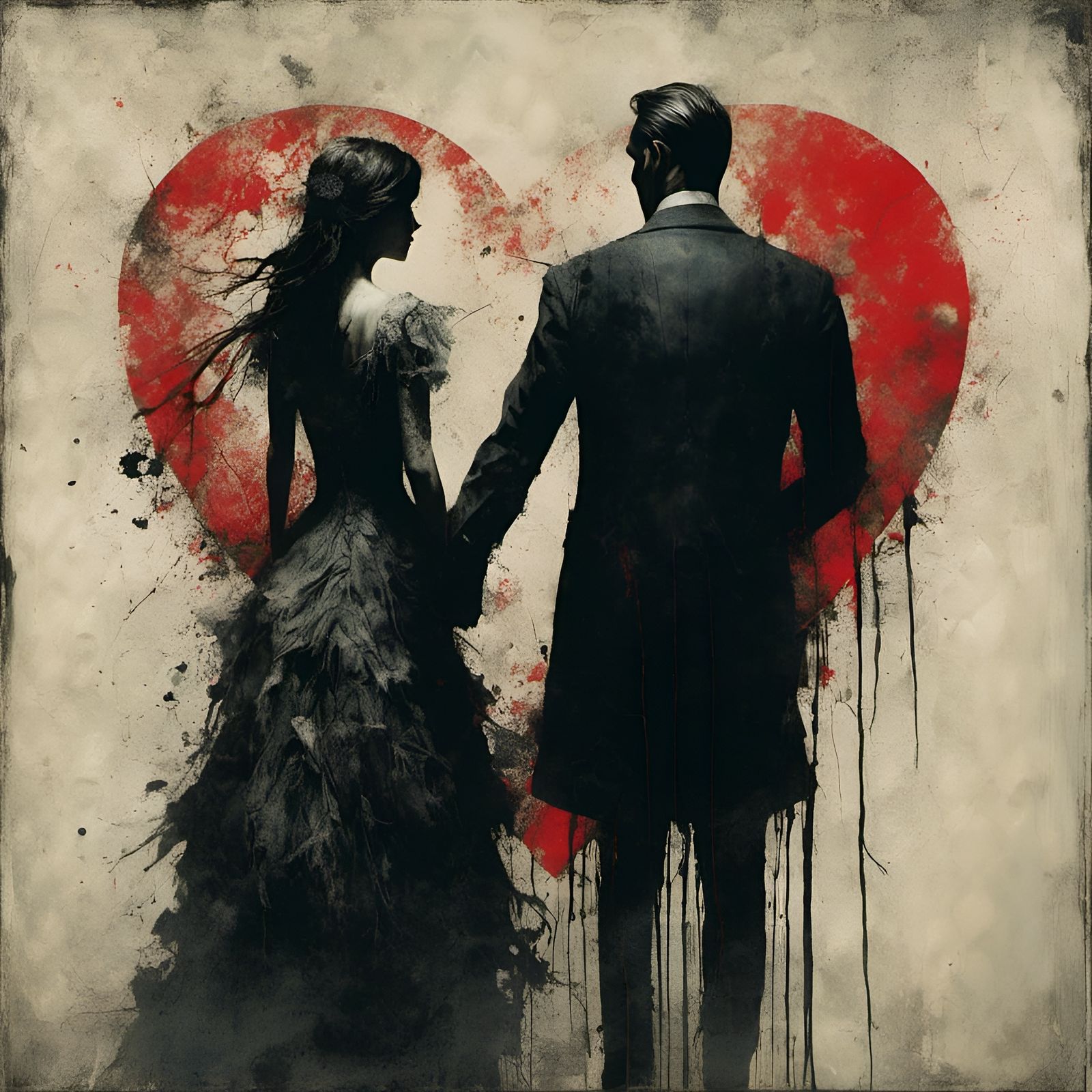 Macabre Double Exposure of a Love Ending