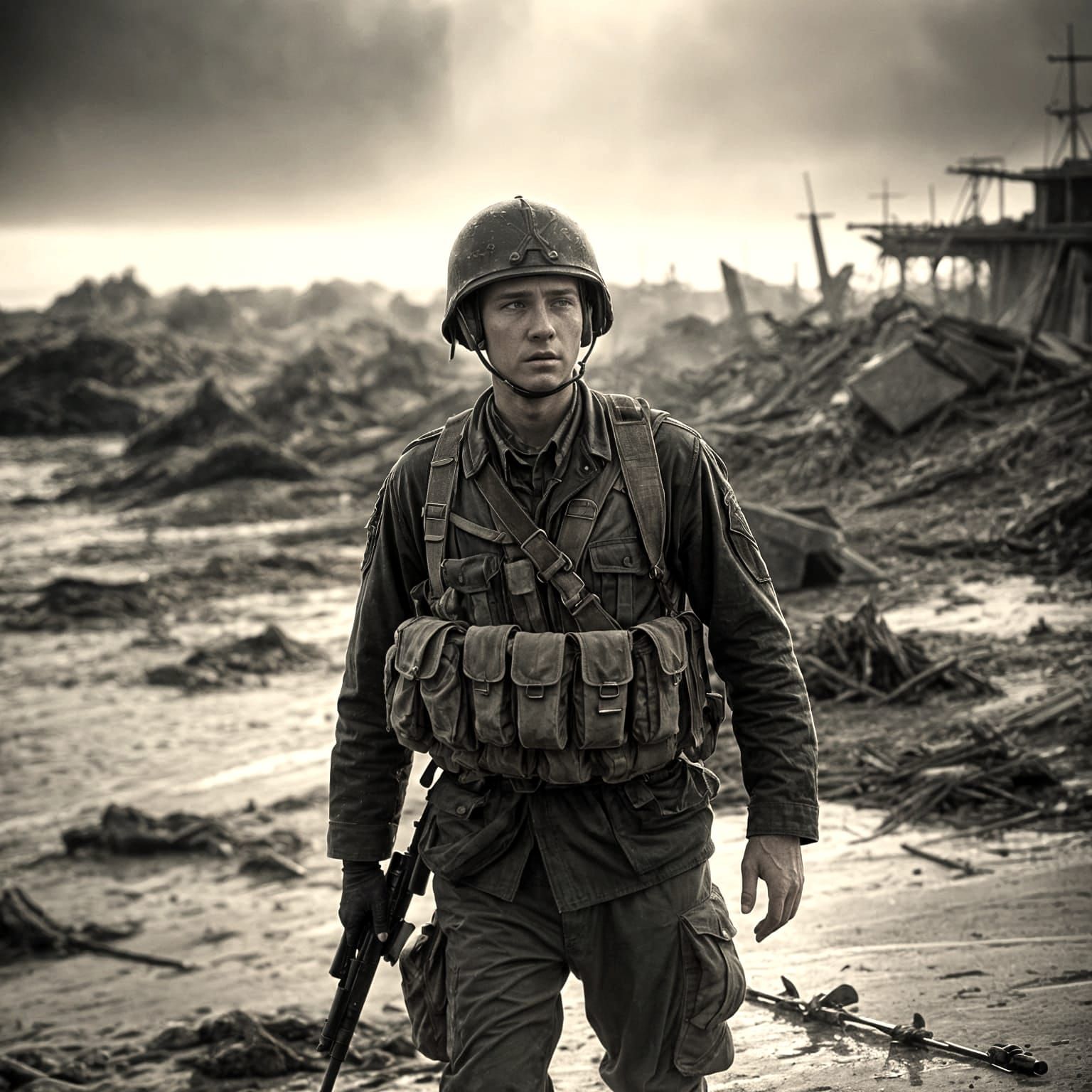 Dramatic Cinematic Film Still in 35mm