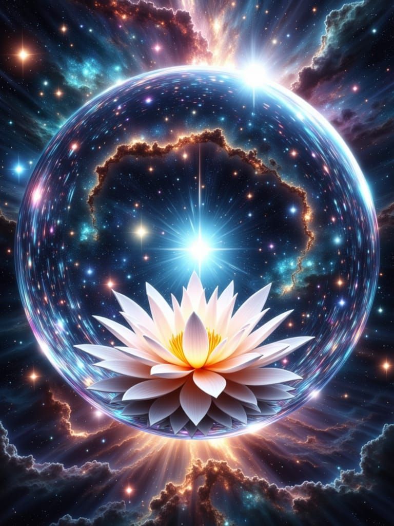 Crystalline Bubble Reflecting Galaxies with Inner Goddess