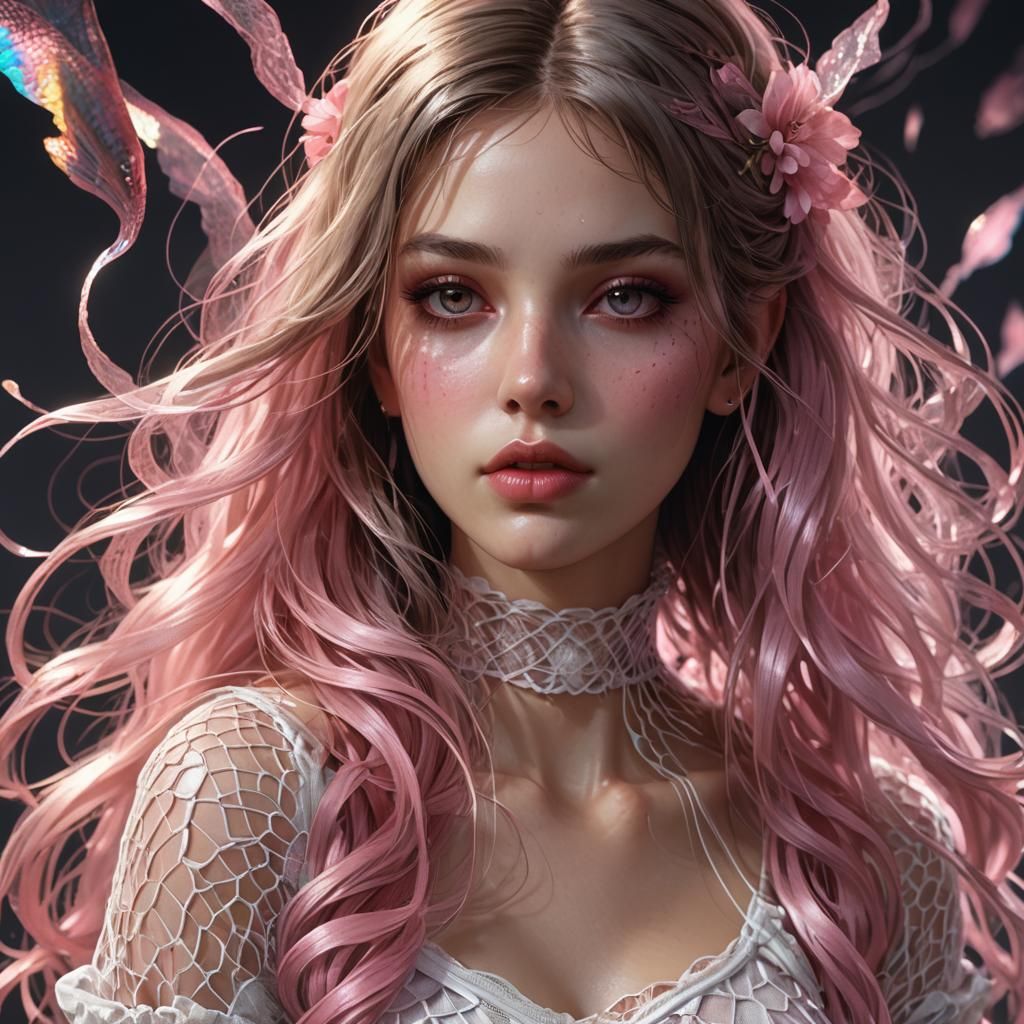 Portrait in Artgerm Style with Fishnet Stockings