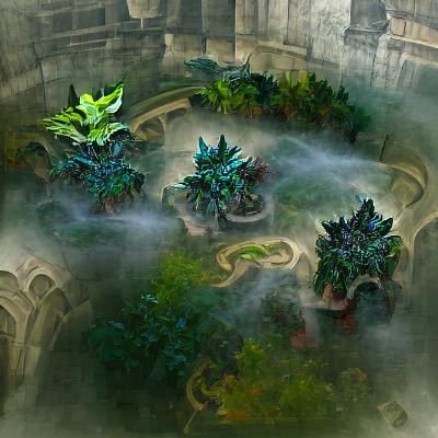 Jungle Coliseum Shrouded in Mists
