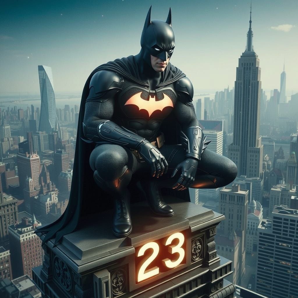 Batman Dominates New York City Skyscraper