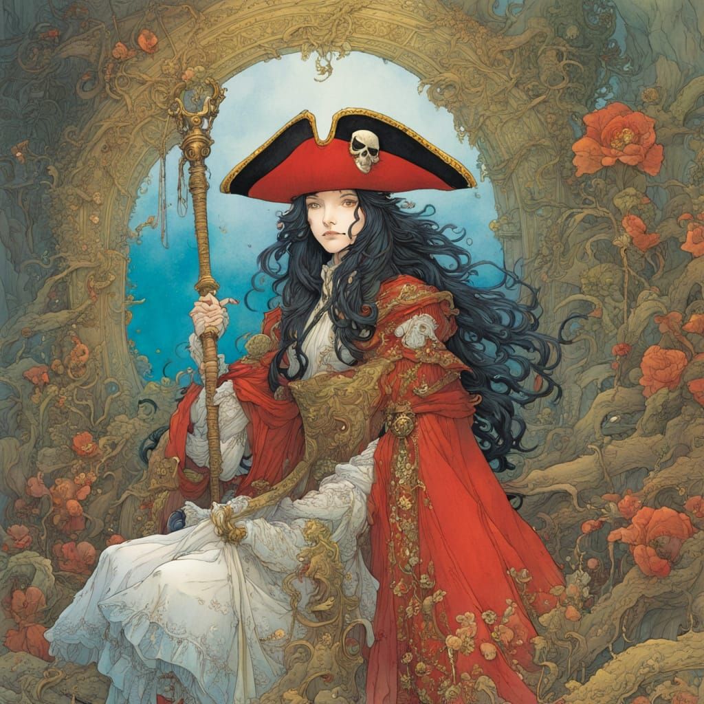 Regal Buccaneer in Watercolour Ink