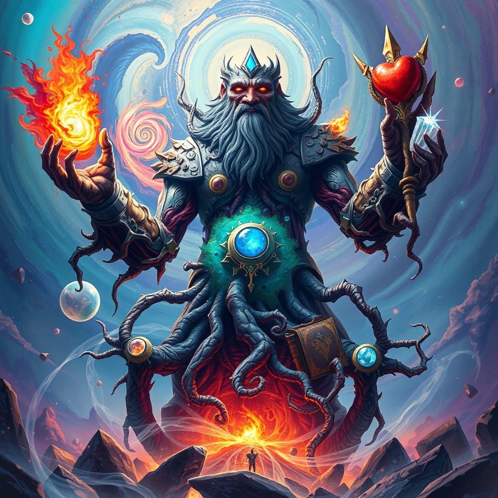 Ethereal Titan Embodies Chaos and Order in Cosmic Landscape