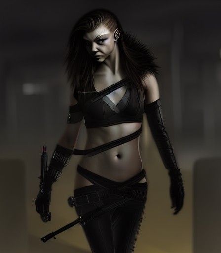 Seductive Cyberpunk Assassin Concept Art in 8k