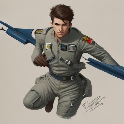AI Generated Image of a Fighter Pilot