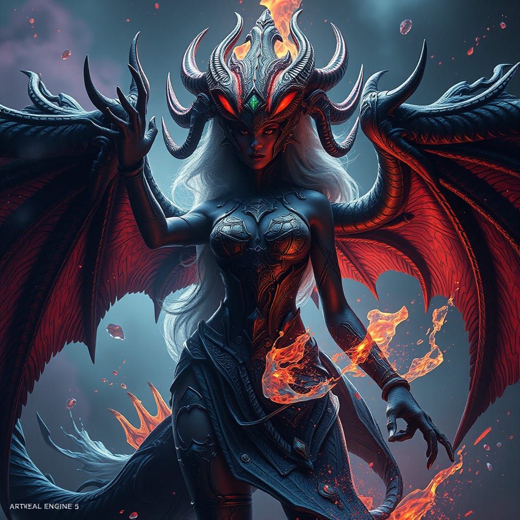 Surreal Fantasy Goddess in Rich, Detailed Matte Painting