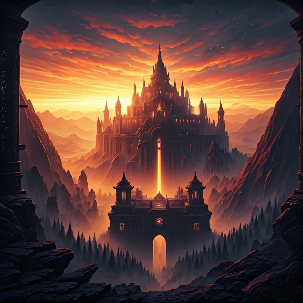 Burning Citadel: A Fantasy Realm in Flames