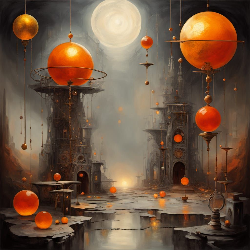 Mystical Alchemist in a Dreamlike Laboratory