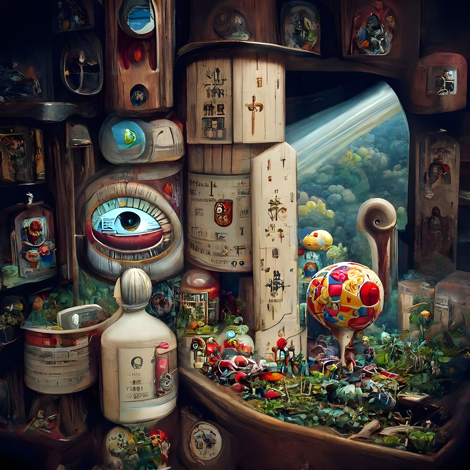 Surreal Painting with Meaningful Symbolism and Bokeh