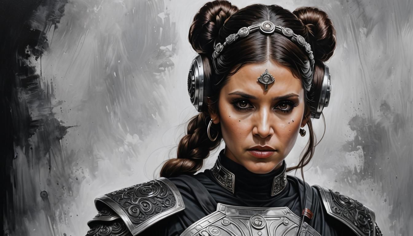 Princess Leia dressed in Armor