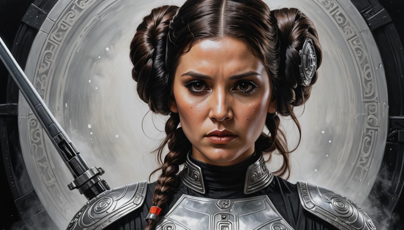 Princess Leia dressed in Armor