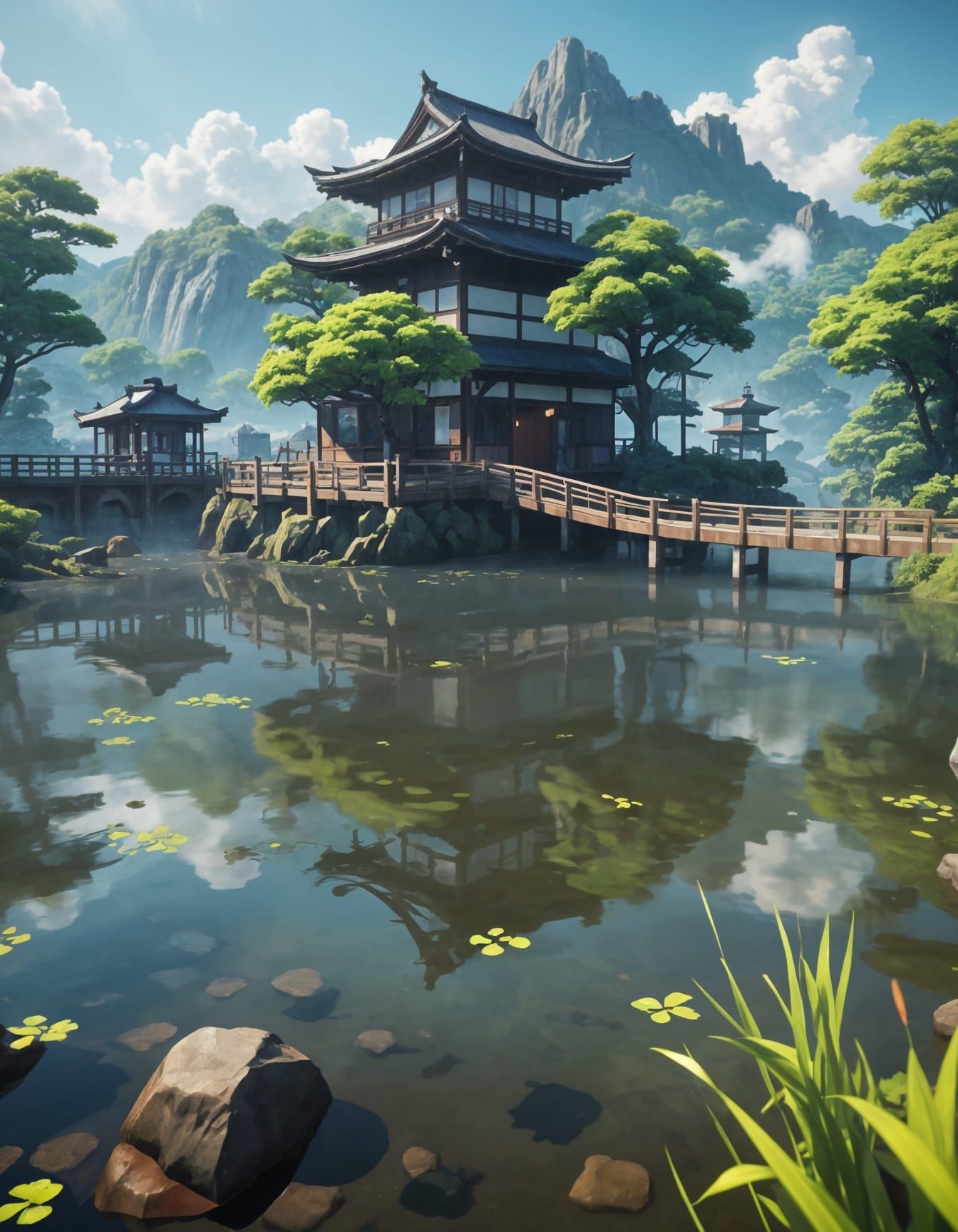 Anime-Inspired Key Visual in Cyberpunk Style