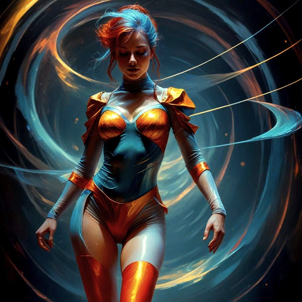 Red-Haired Dancer in Minkowski Space