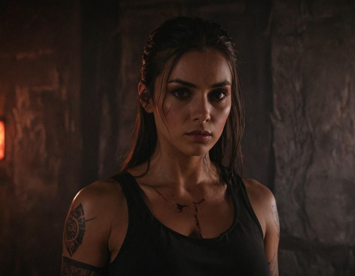 Dark Assassin in Red-Hued Shadows