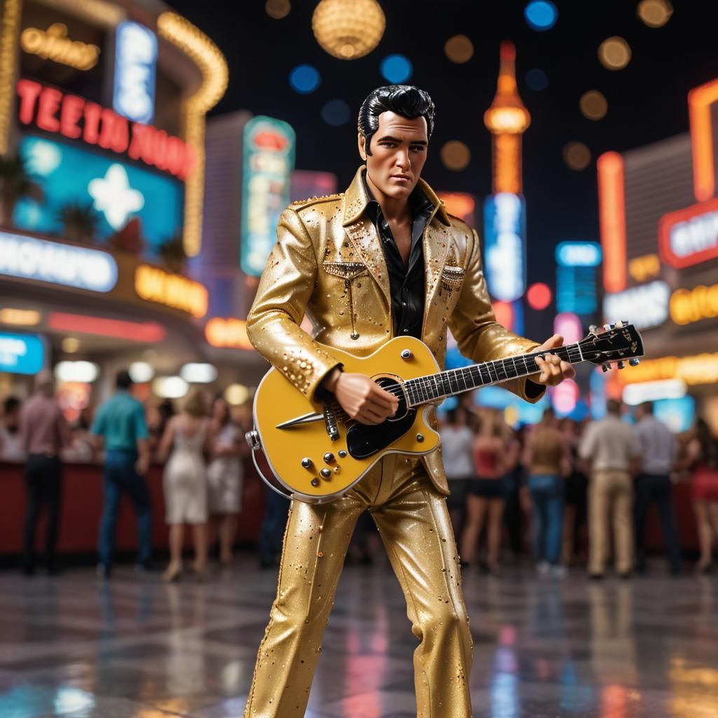 Elvis Presley Action Figure in Las Vegas Style