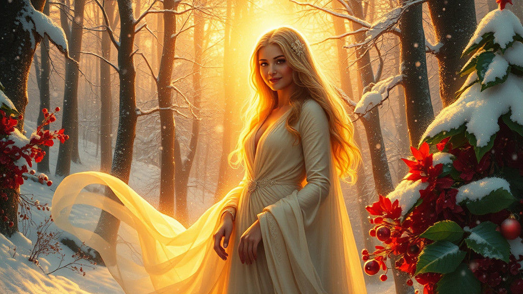 Goddess in Winter Wonderland: A Symbolist Dream