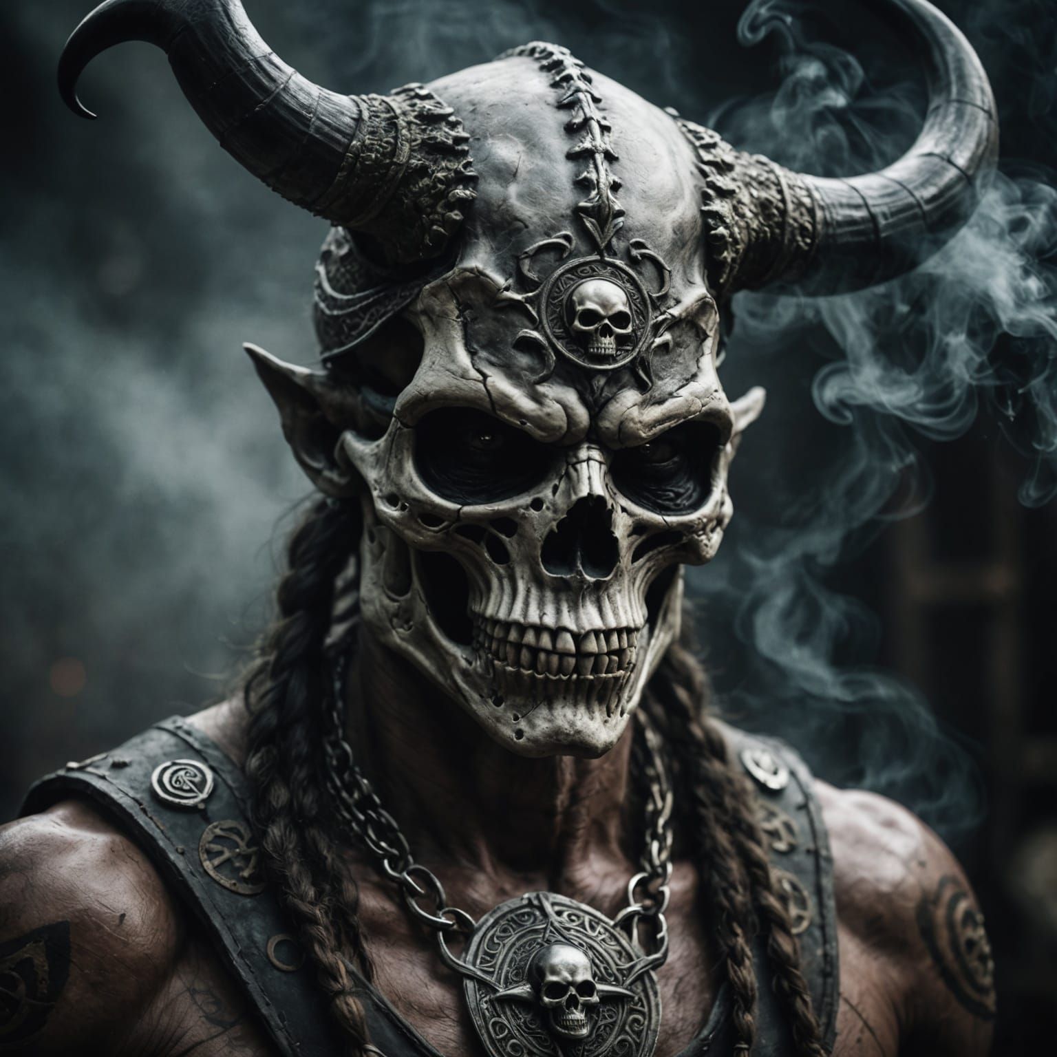 Minotaur Portrait with Celtic and Texas Influences