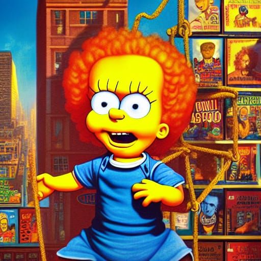 Annie and Bart Simpson Share Pickles