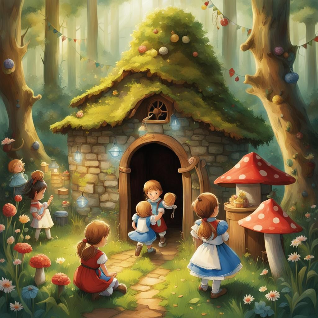 Mad Hatter Invites Children to Play in Candy Forest