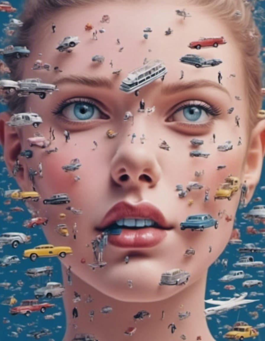 Futuristic Flea Market with Flying Vehicles