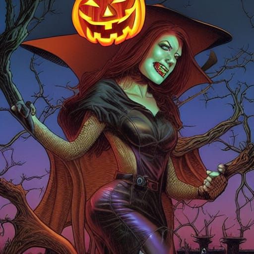 Halloween Comic Book Art by Brooks and Mumford