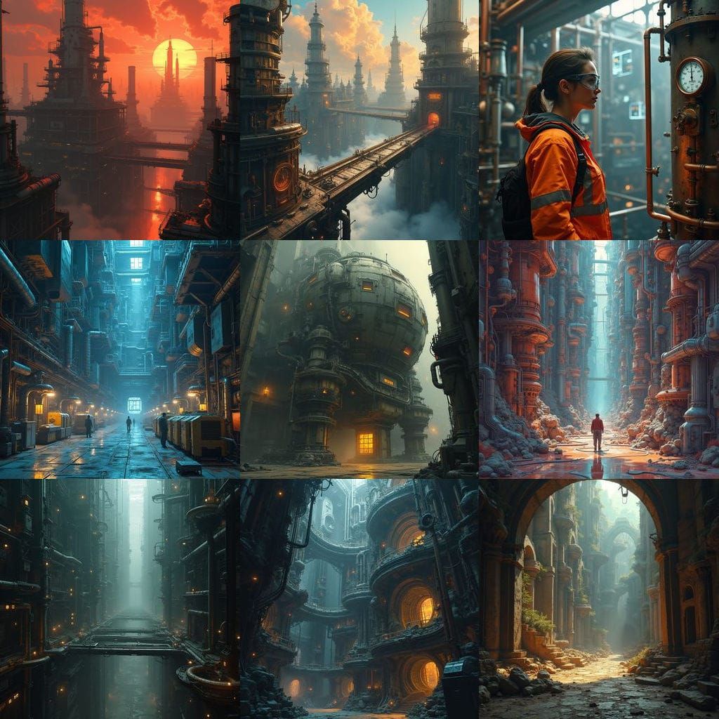 Intricate Maximalist Digital Painting of Complex Construct