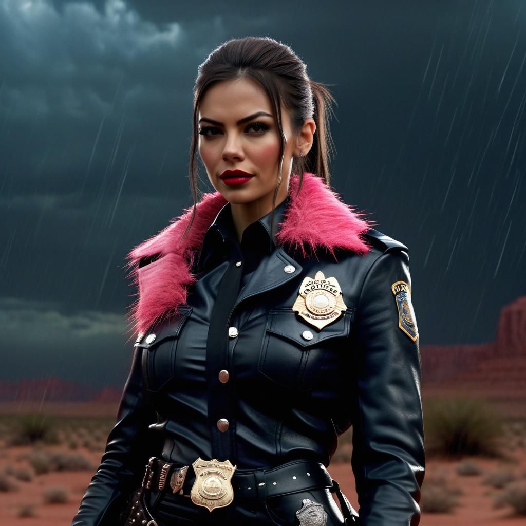 Victoria Justice as Cowgirl Cop: Cinematic Western Scene